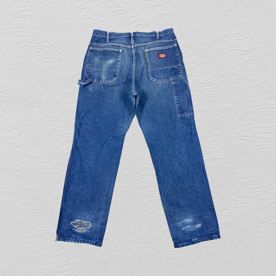 32x29 Distressed Blue Vintage Dickies Carpenter Jeans Denim