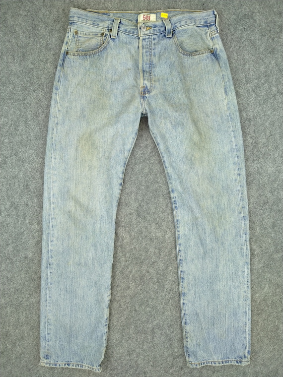 Vintage Levi's 501 Light Wash Denim 33x32.5 Red Tab Faded | Etsy Australia
