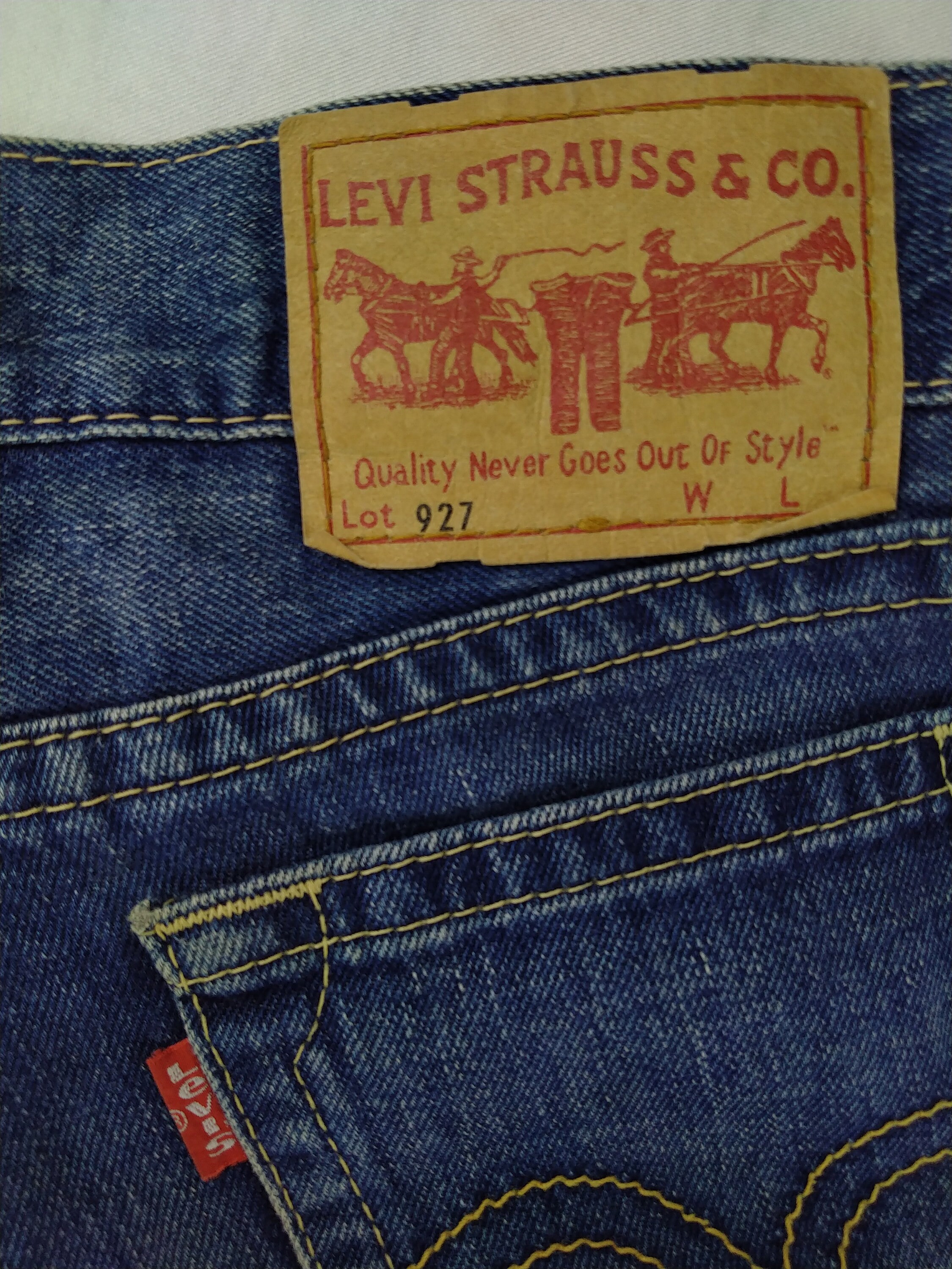 Vintage Levi's 927 Jeans 31x27 Dirty Blue Denim Red Tab | Etsy