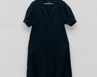 Vintage Y's Yohji Yamamoto zwarte jurk kleine zonovergoten yohji yamamoto archief, vintage kleding, vintage jaren 90, Japanse vintage yohji