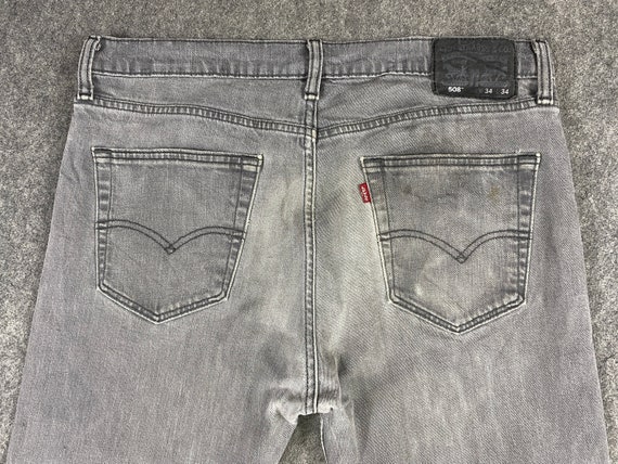 35x32.5 Vintage Levi's 508 Jeans Light Grey Wash … - image 4