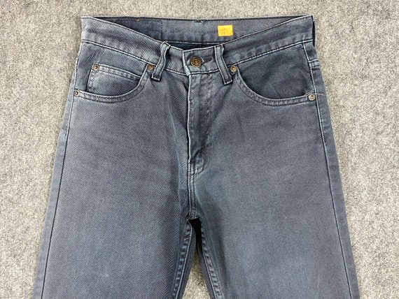 606 Jeans 28x29 Faded Black Denim Red 