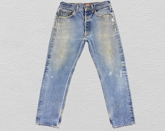 【USA製】90's Levi's 501 Damaged Jeans VINTAGE LEVIS 501 JEANS 1990's SIZE 33X34 W33 L34 MADE IN