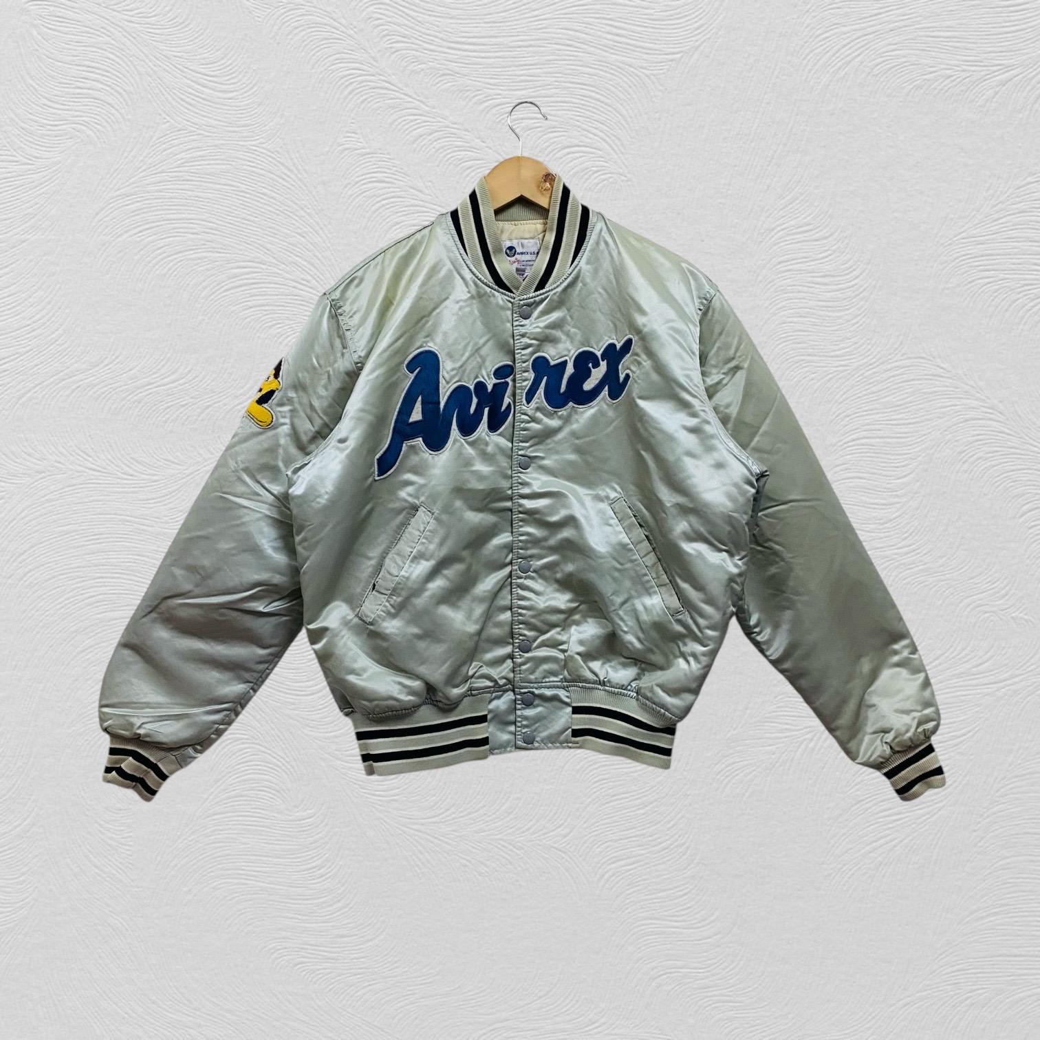 Vintage 90s Avirex Cleveland Varsity Bomber Jacket Size Xlarge