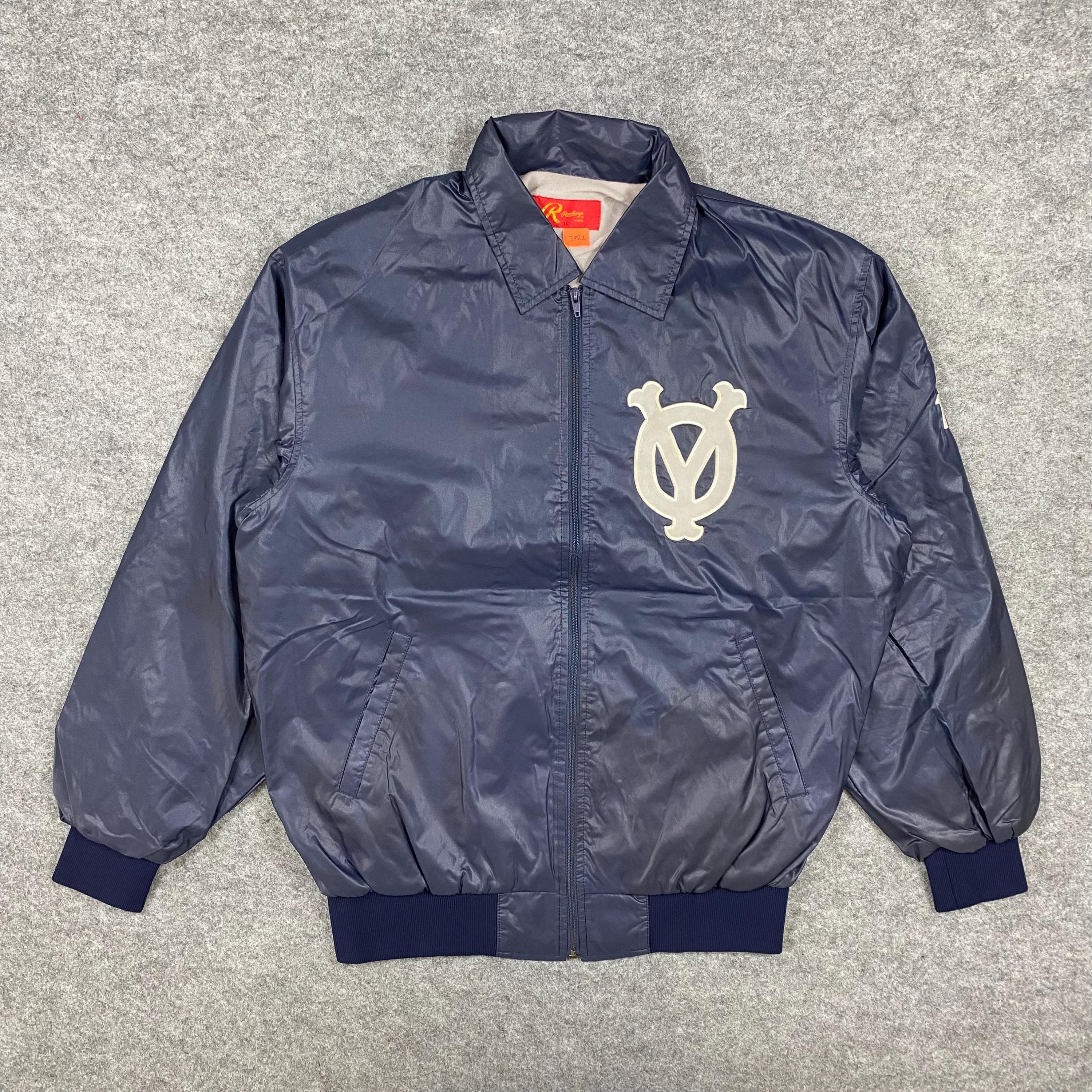 ま*ぐ様 Rawlings ボンバージャケット 青 Rawlings jacket - Etsy 日本
