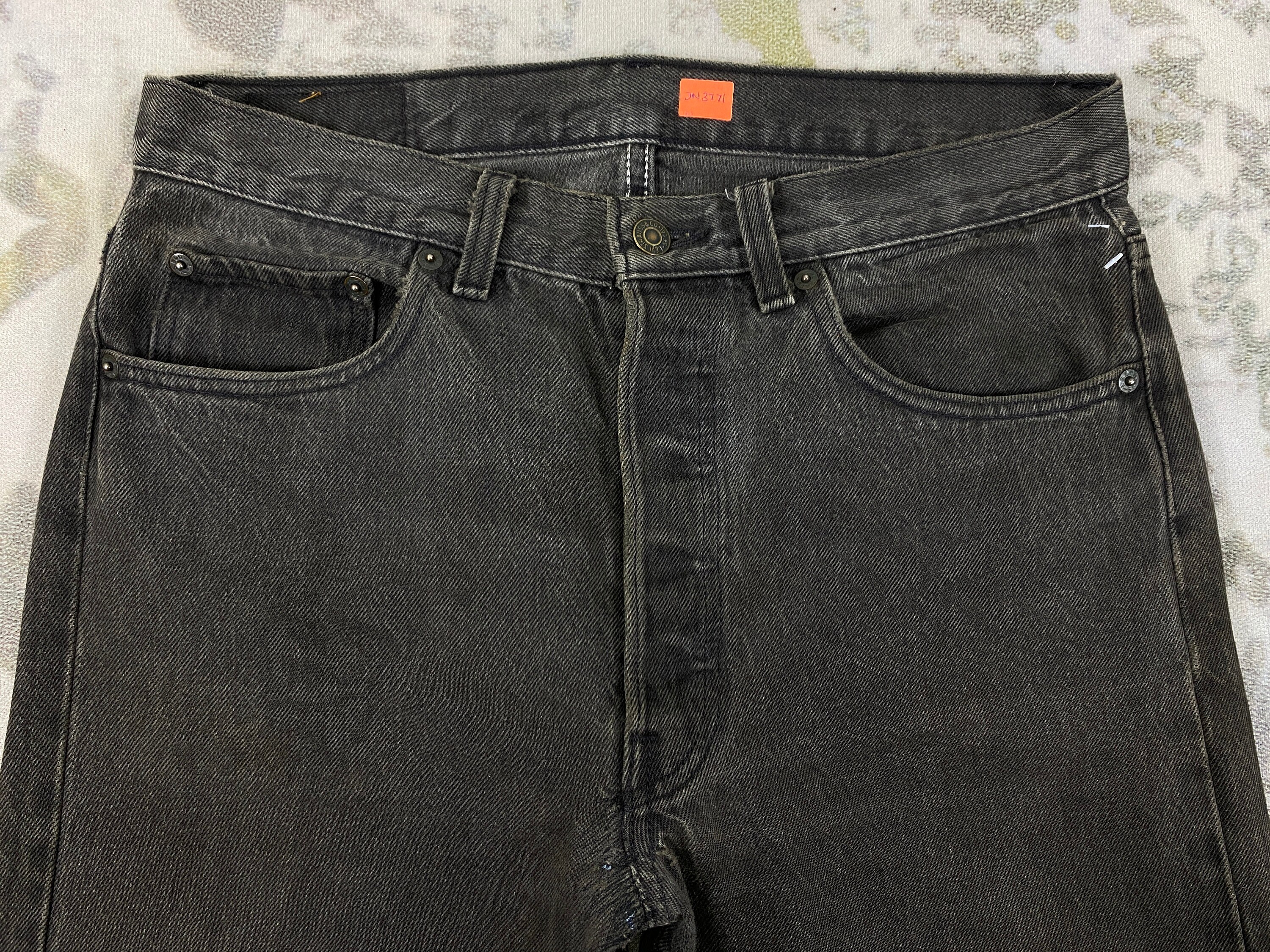 Vintage 90s Levis 501 Black Denim Jeans Made in USA 1994 Faded