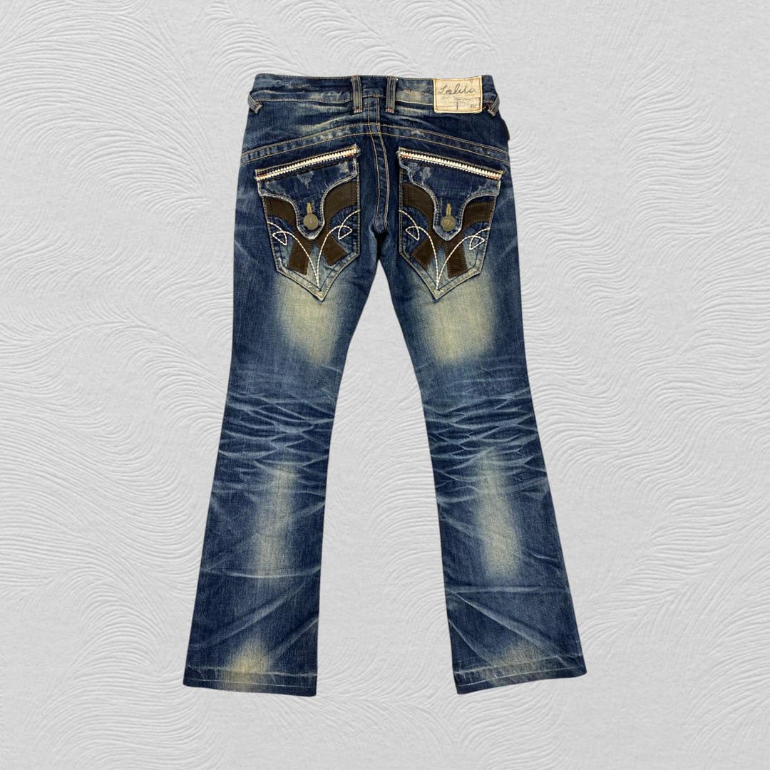 30x30 Vintage Lolita Jeans Y2K Low Rise Bootcut Denim Distressed
