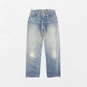 29x29.5 Redline Faded Blue Vintage Levis 501 Jeans Top Button 6 Denim-JN3954 Rindem Faded Denim Grunge Style Vintage Denim Unisex Jeans