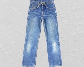 26x27.5 Blue Vintage Levis 653 Orange Tab Jeans - JN3229 Blue Distressed Denim Red Tab Faded Denim Grunge Style Vintage Denim Unisex Jeans