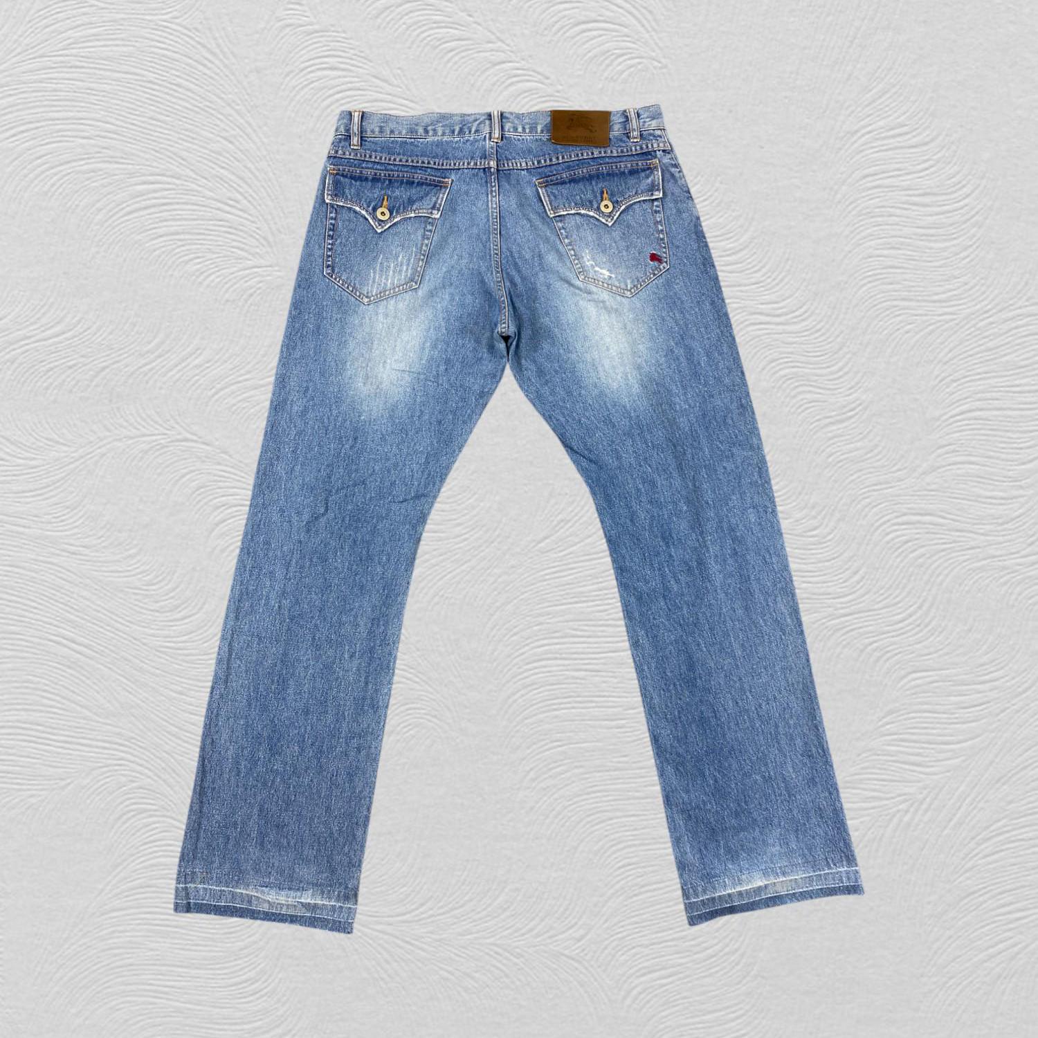 Burberry vintage デニムジャケット Vintage Thomas Burberry Men's Blue Denim Jeans Jacket Cotton