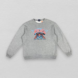Stussy Vintage Kicks USA Grey Sweatshirt High Fashion Street Fashion Japanese Brand Unisex Clothing Pullover Crewneck Size L