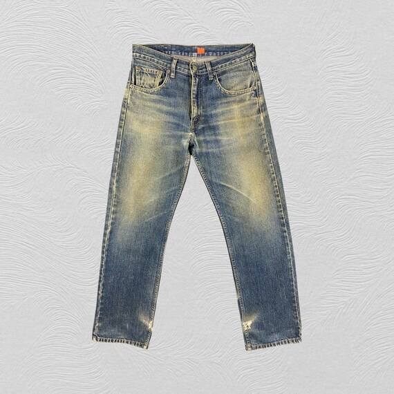32x32.5 Vintage Levi's 534 Jeans Earth Tone Denim Red Tab