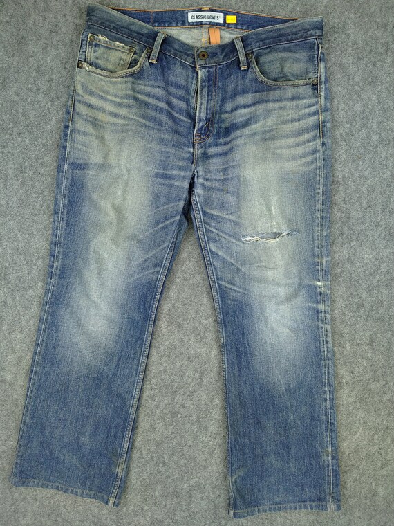 Vintage Levi's 507 Classic Distressed Denim 37x28.5 Red | Etsy