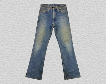 W32 L30 Levis 517 Bootcut Vintage Dark Faded Blue 517s Made in 90s