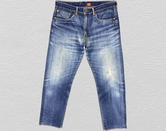 36x32.5 Vintage Levi&#39;s 505 Jeans Distressed Blue Denim Red Tab Faded Denim Grunge Style Vintage Denim Unisex Jeans