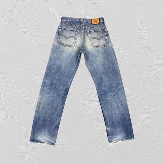 √8＝2√2 DAMAGED DENIM PANTS 2931P 29x31.5 Blue Distressed Vintage Levi's Jeans SJ180 Denim