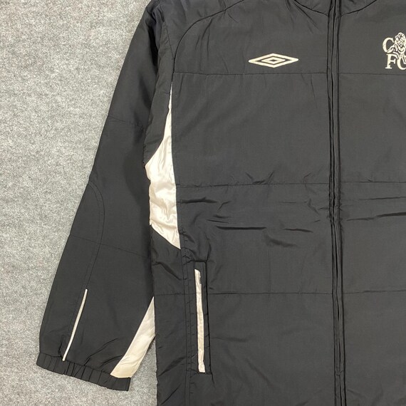 Vintage Chelsea FC Umbro Puffer Jacket Black 2000s| Embroidered