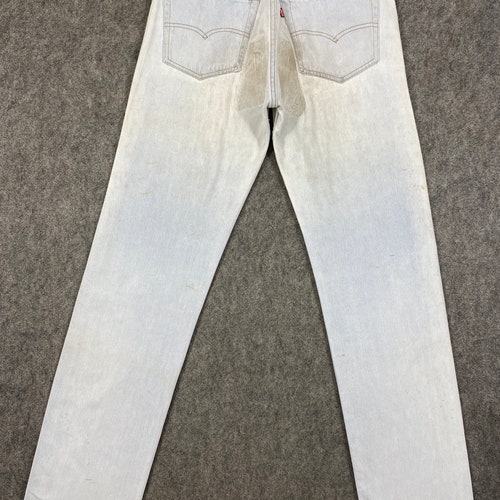 90's Vintage Levi's USA 501 Jeans 30x33.5 Light Wash Denim Red Tab Faded Denim Grunge Style Vintage Denim shops Unisex Jeans