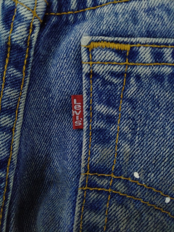 27x34 Vintage Levi's 505 Painted Stain Red Tab Fa… - image 10