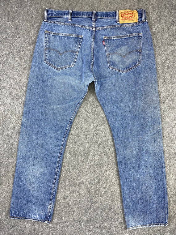 Vintage Levi's 501 Jeans 39x32 Blue Denim Red Tab… - image 3