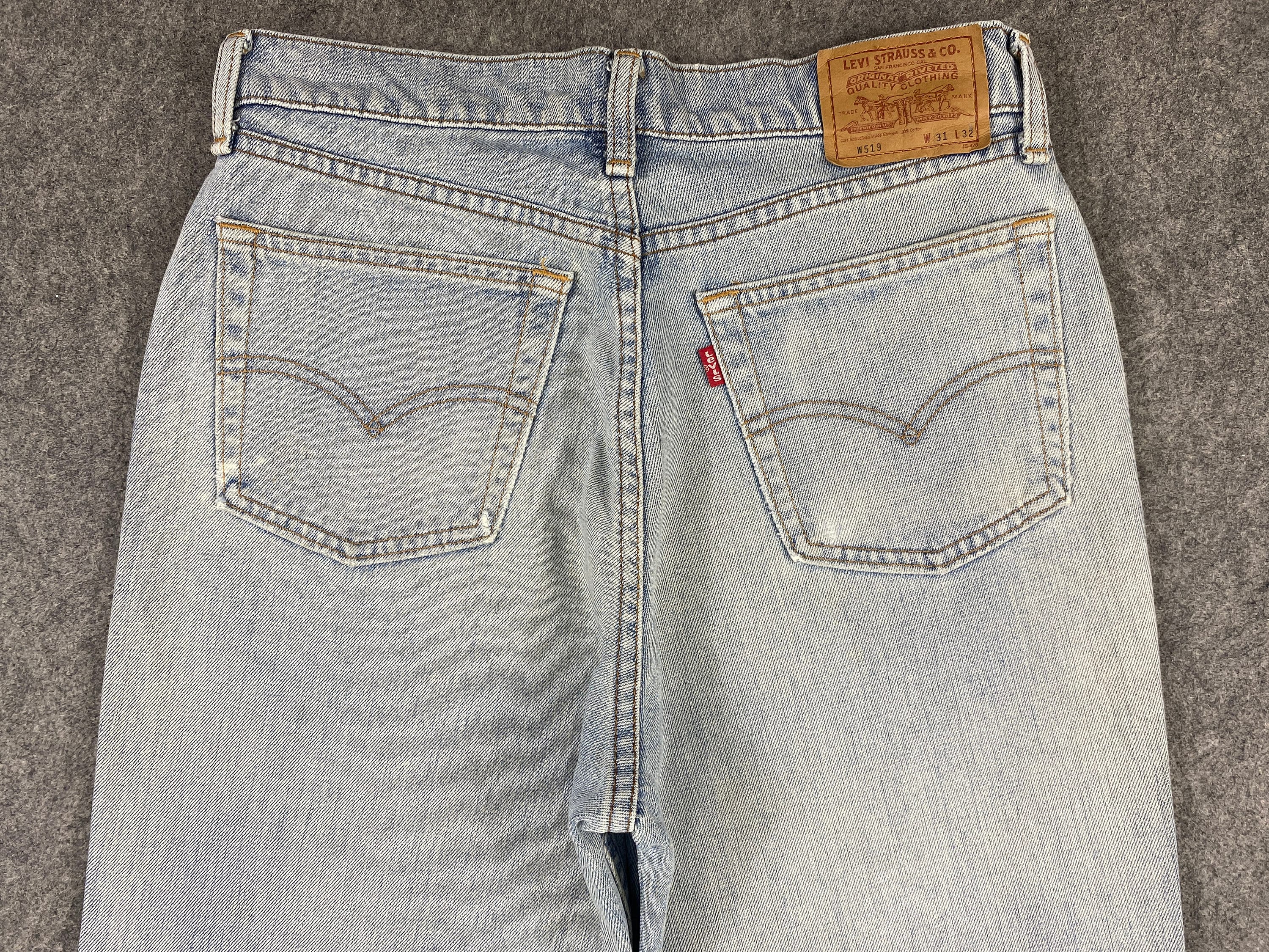 levi's 70'S〜 519 29x32 Vintage Levi's 519 Jeans Light Blue Wash Denim Red Tab
