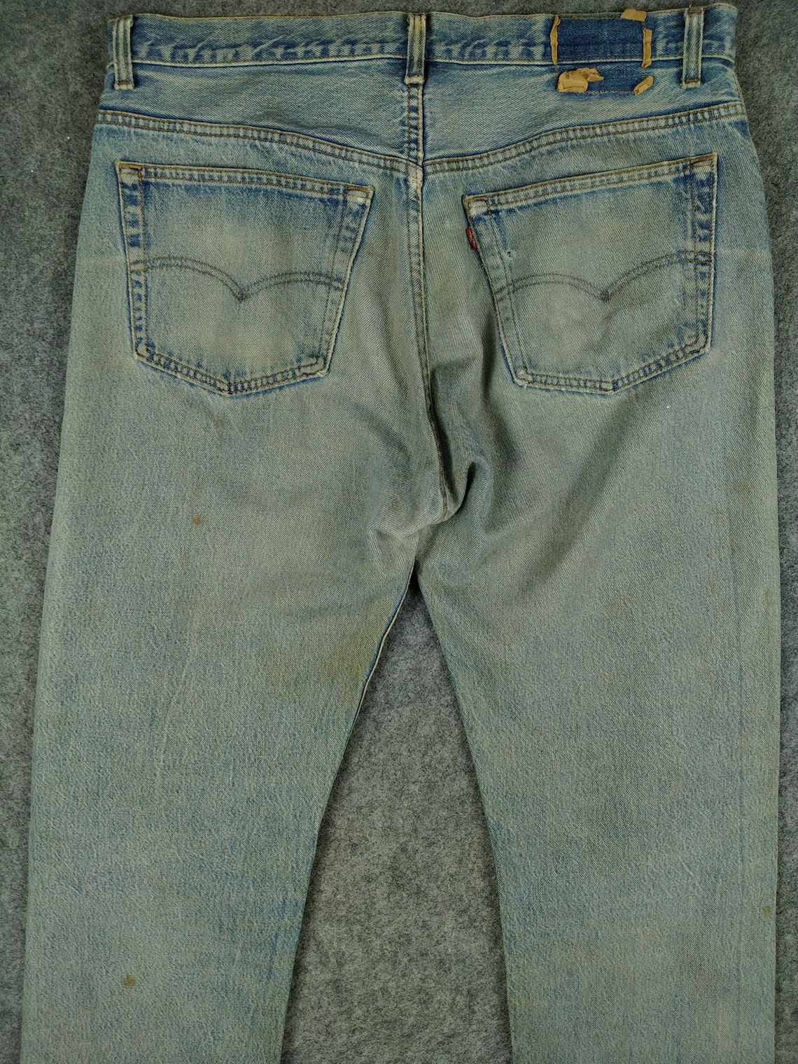 90s Vintage Levi's 501 USA Dirty Denim 36x32 Red Tab Faded - Etsy