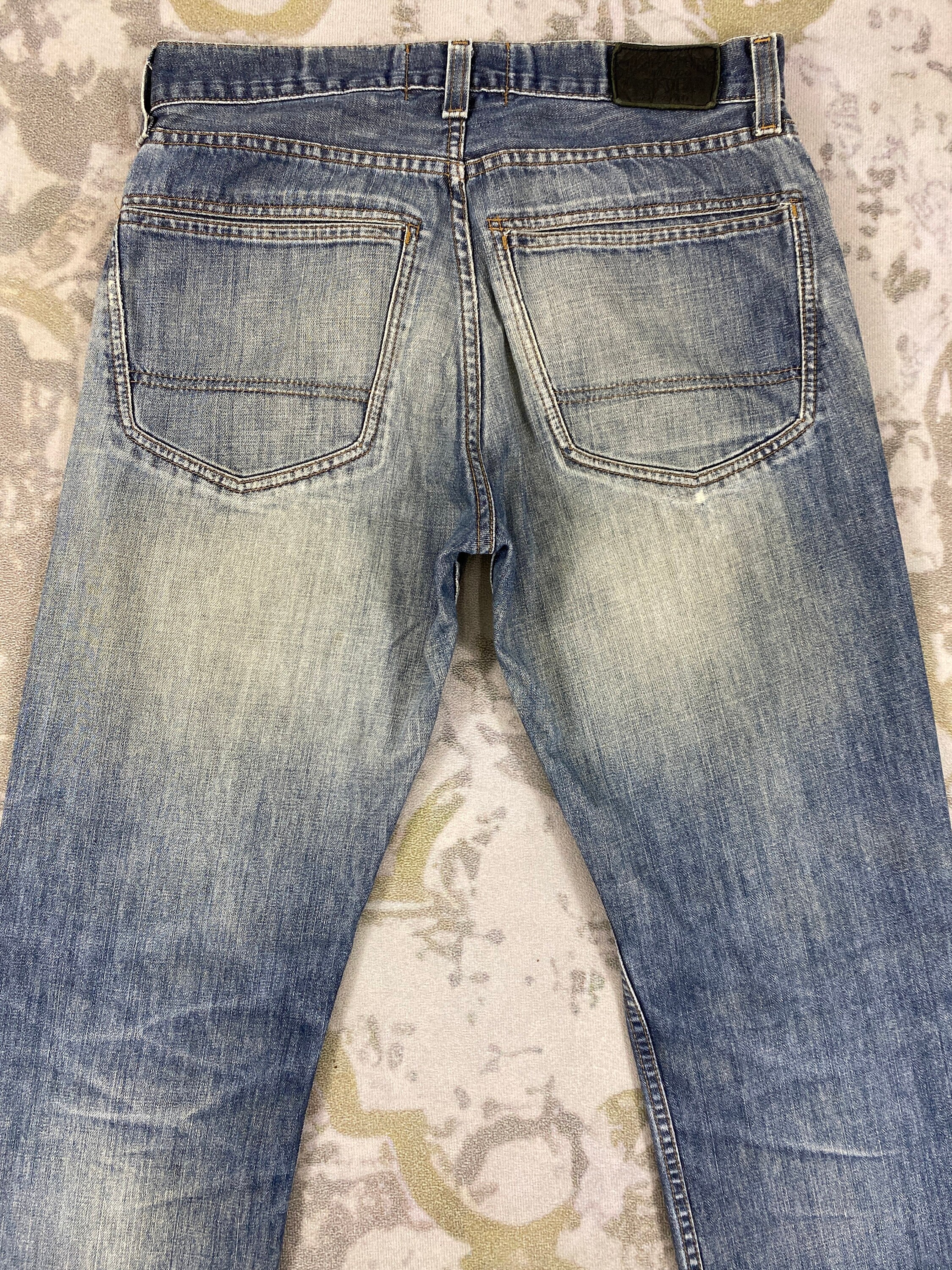 34x31.5 Vintage Stüssy Workwear Jeans 34 Distressed Straight Leg 