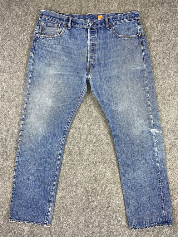 Vintage Levi's 501 Jeans 39x32 Blue Denim Red Tab… - image 1