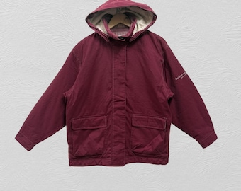 Courreges ski jacket with hooded outdoor life size large/leather jacket/denim jacket/varsity jacket/workwear jacket