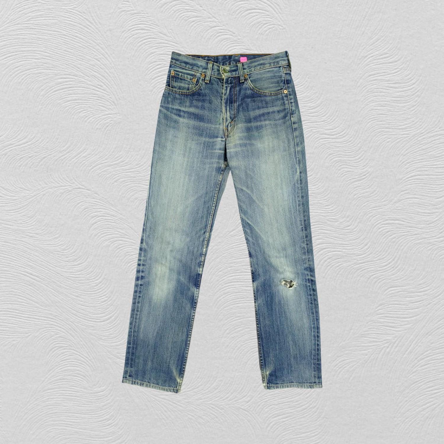 パンツ vintage LEVE'S 502xx 1992indigo denim ds 27x30.5 Vintage Levi's 502 Jeans Dirty Blue Denim Red Tab