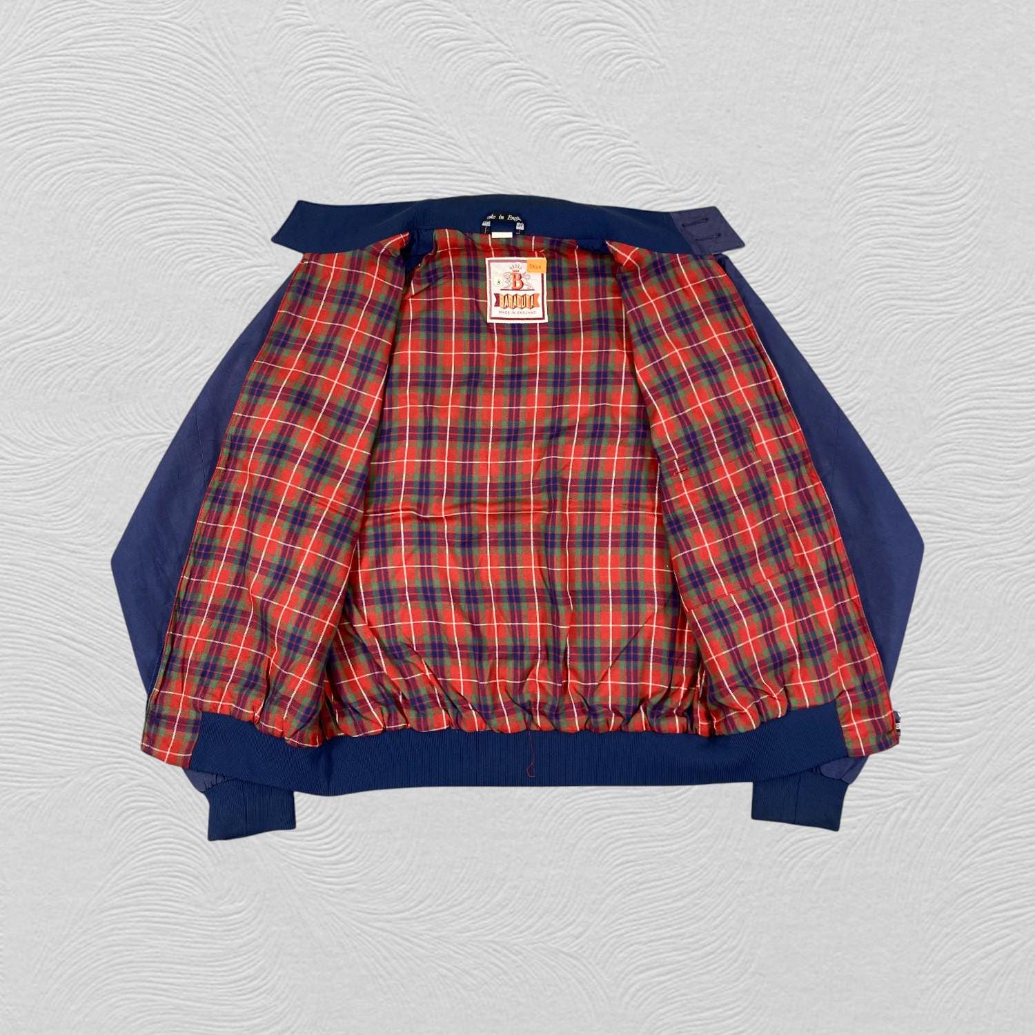 Vintage 90's Baracuta Blue Harrington Medium Jacket Sun Faded