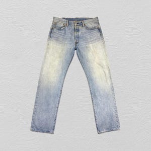 35x32 Vintage Levi's 501 Jeans  Light Blue Wash Denim Button Fly Denim Grunge Style Vintage Denim Unisex Jeans