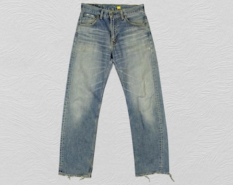 size 31x32.5 Vintage Levi's 503 Jeans Dirty Blue Denim Red Tab Faded Denim Grunge Style Vintage Denim Unisex Jeans w31