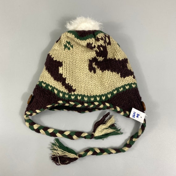Vintage Deer Winter Ear Flap Snow Cap Beanie Hat … - image 6
