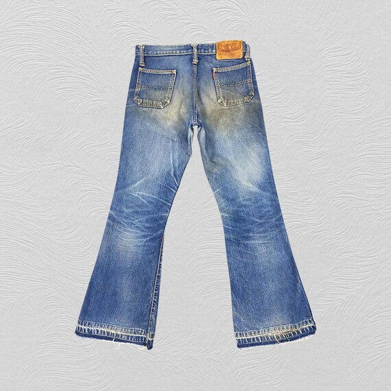 29x28.5 Faded Blue Vintage Big-john Bell Bottom Flare Bush