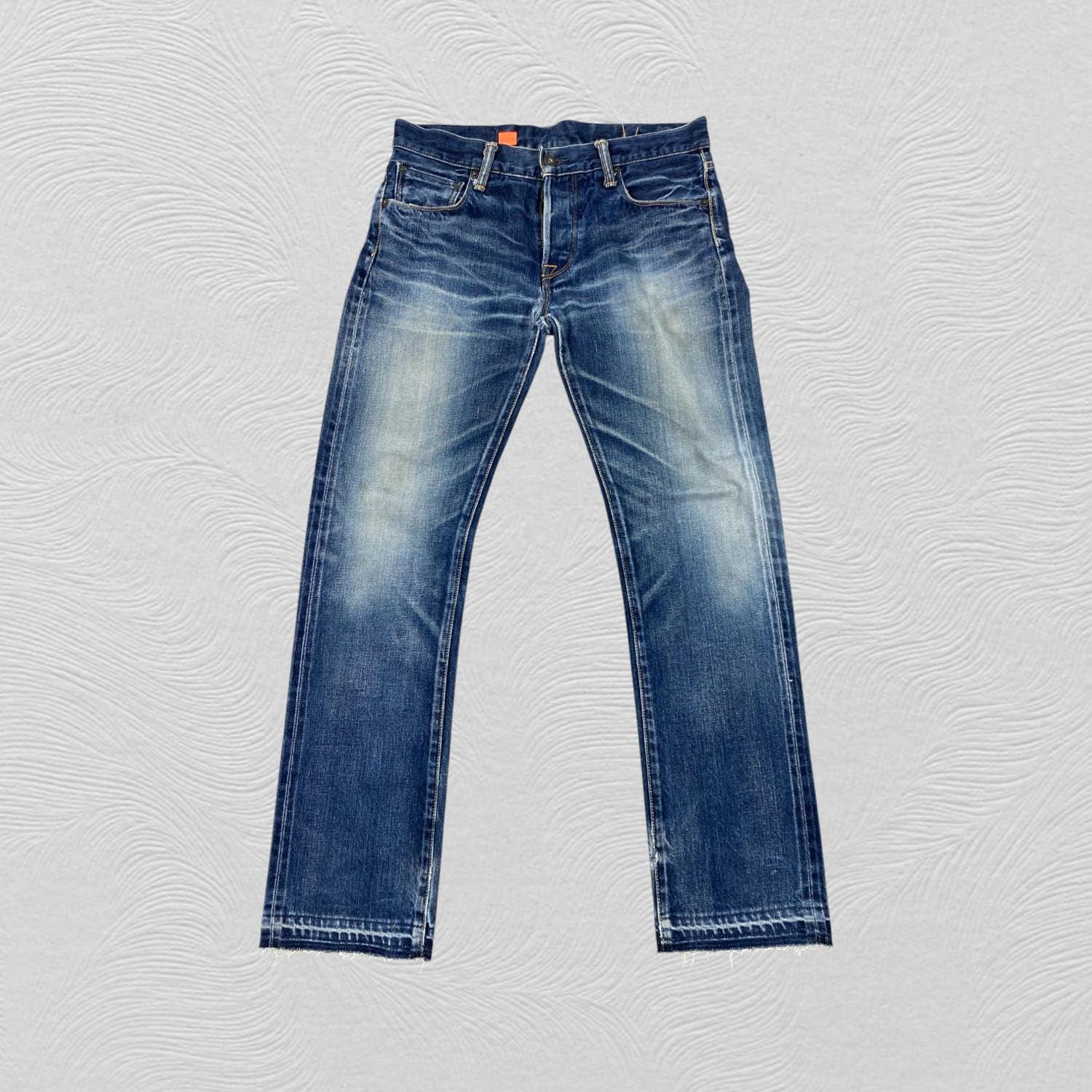 31x28.5 Selvedge Vintage Distressed Blue Kuro Jeans Denim