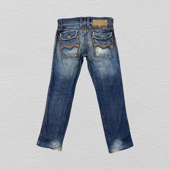 34x30 Faded Blue Vintage Japanese Brand Jeans - JN3058 Denim