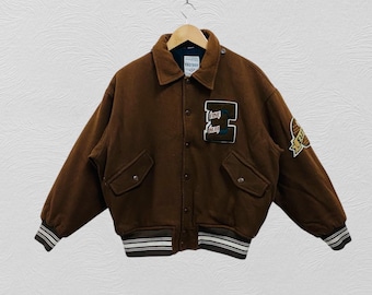 Vintage east boy varsity jacket big logo stadium jacket