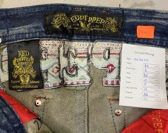 33x33 Vintage Red Pepper Japan Bootcut Jeans Size 33 Y2K