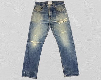 LEVI’S 501 – FADED, WORN & PATCHED / ’89 Size 33x27 Vintage 90s Levi's 501 Faded Distressed Jeans