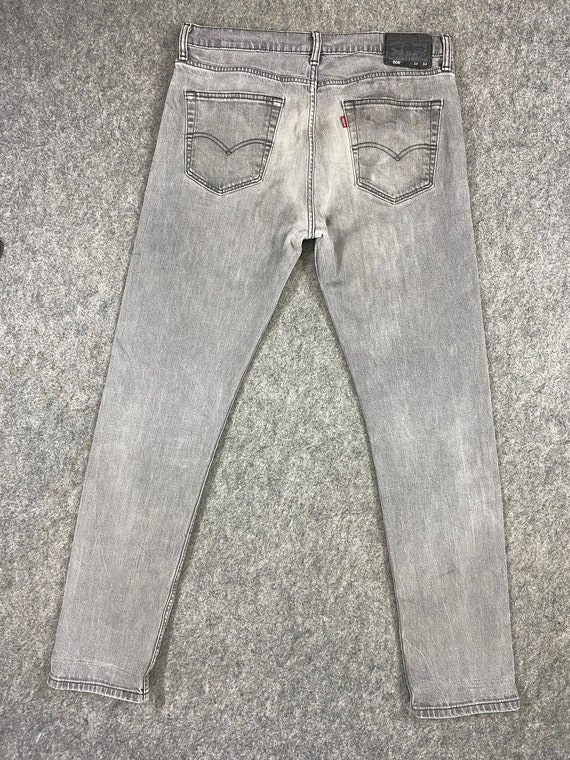 35x32.5 Vintage Levi's 508 Jeans Light Grey Wash … - image 3