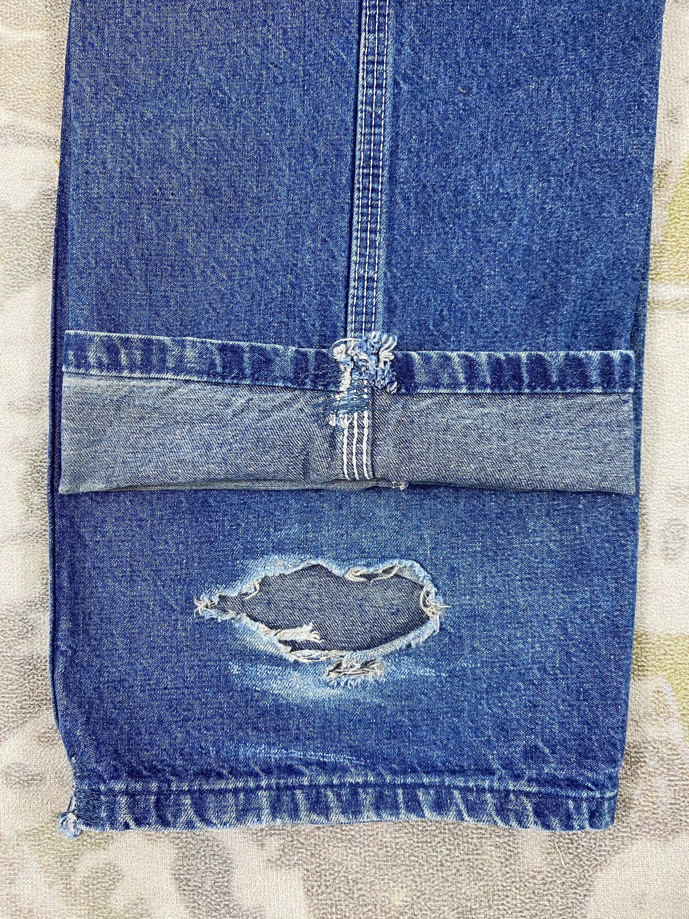 32x29 Distressed Blue Vintage Dickies Carpenter Jeans Denim