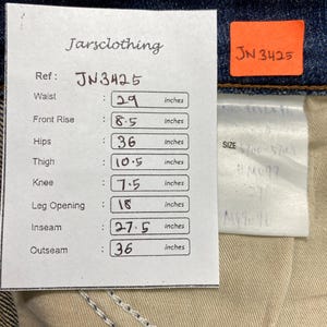Storlek 29x27.5 Vintage Wrangler Blue Bell Jeans Flare Cut Bootcut Denim, Distressed Fade, Låg midja, Y2K Estetisk Boho Chic bild 10