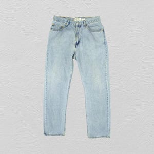 33x32.5 Vintage Levi&#39;s 505 Regular Fit Light Wash Denim Red Tab Faded Denim Grunge Style Vintage Denim Unisex Jeans