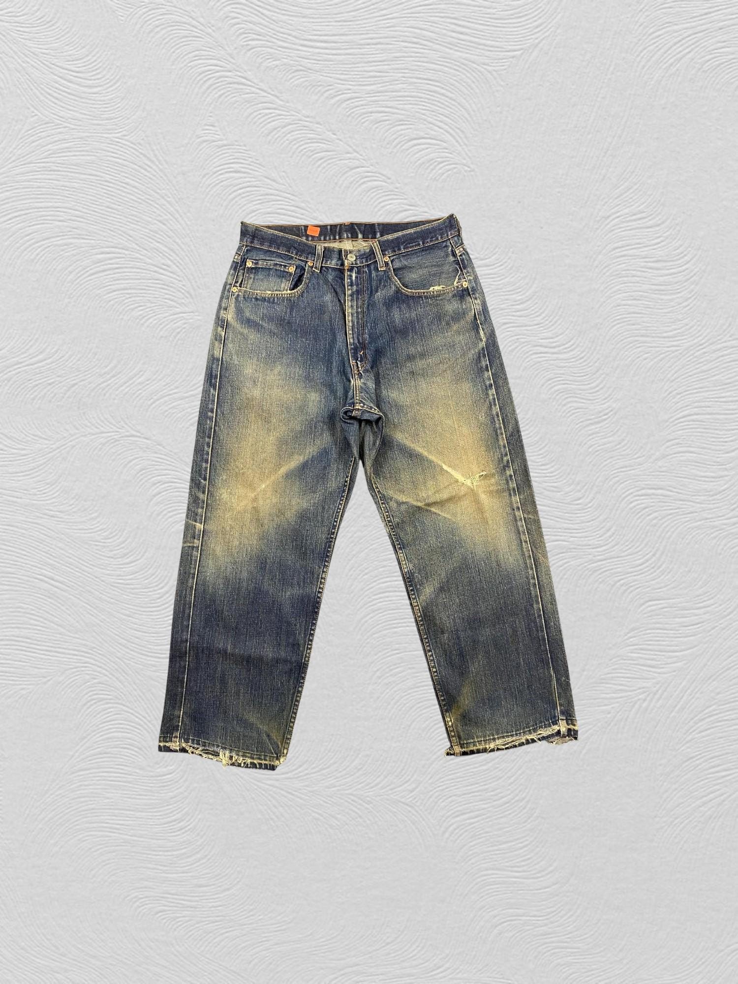 Size 33x29 Vintage Levis 569 Loose Straight Leg Jeans Distressed