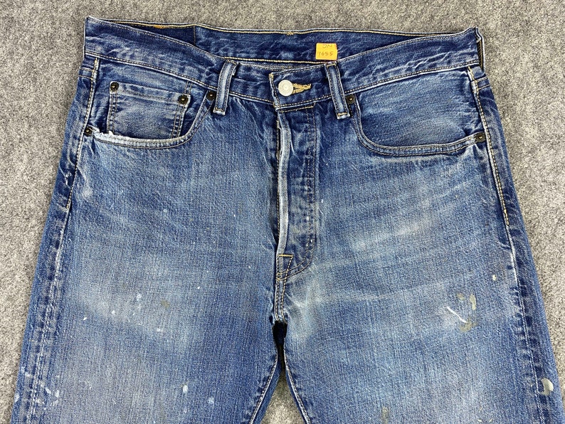 Vintage Levi's 501 Jeans 32x31 Distressed Blue Denim Red Tab Faded ...