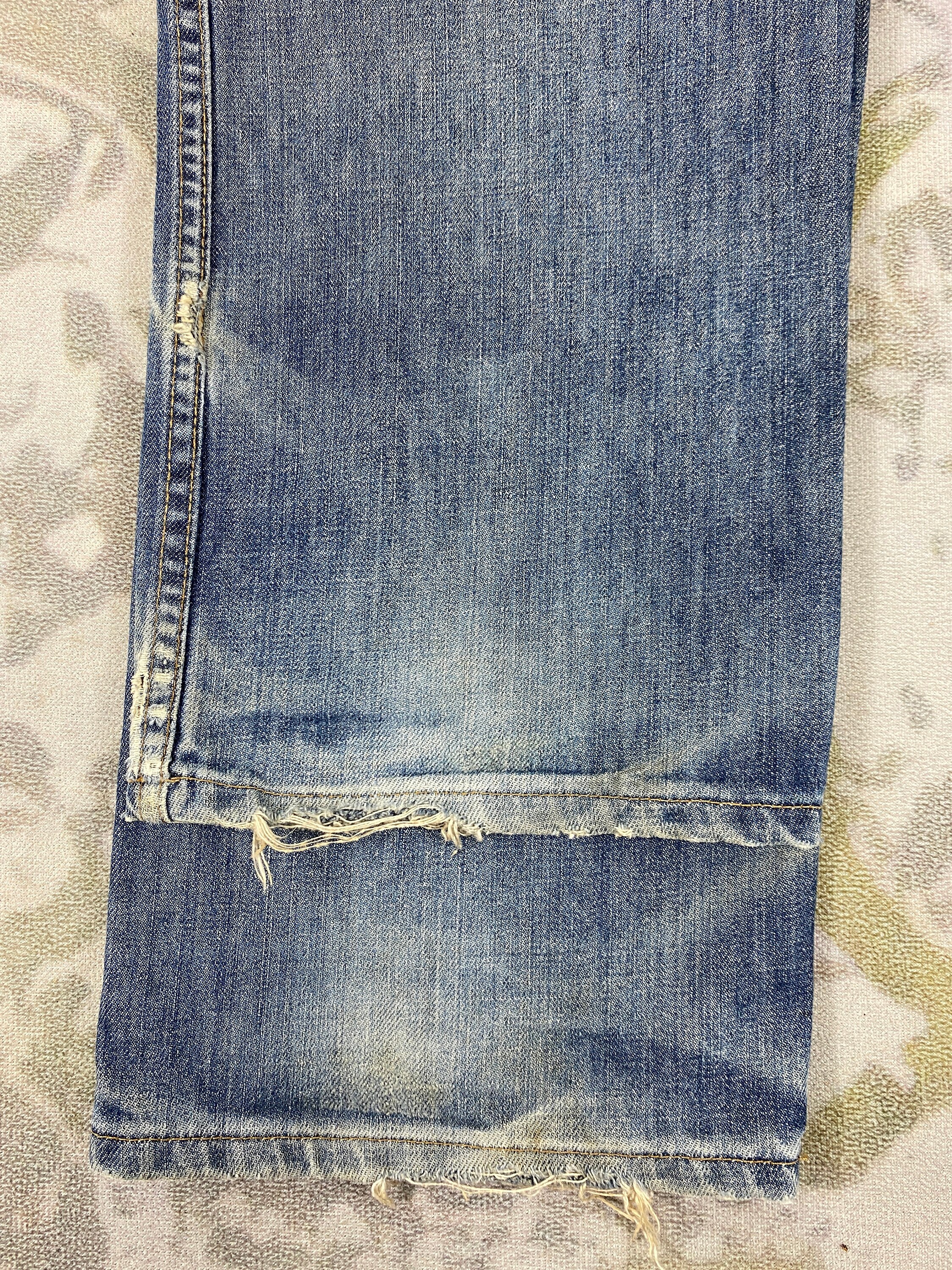 34x31.5 Vintage Stüssy Workwear Jeans 34 Distressed Straight Leg 