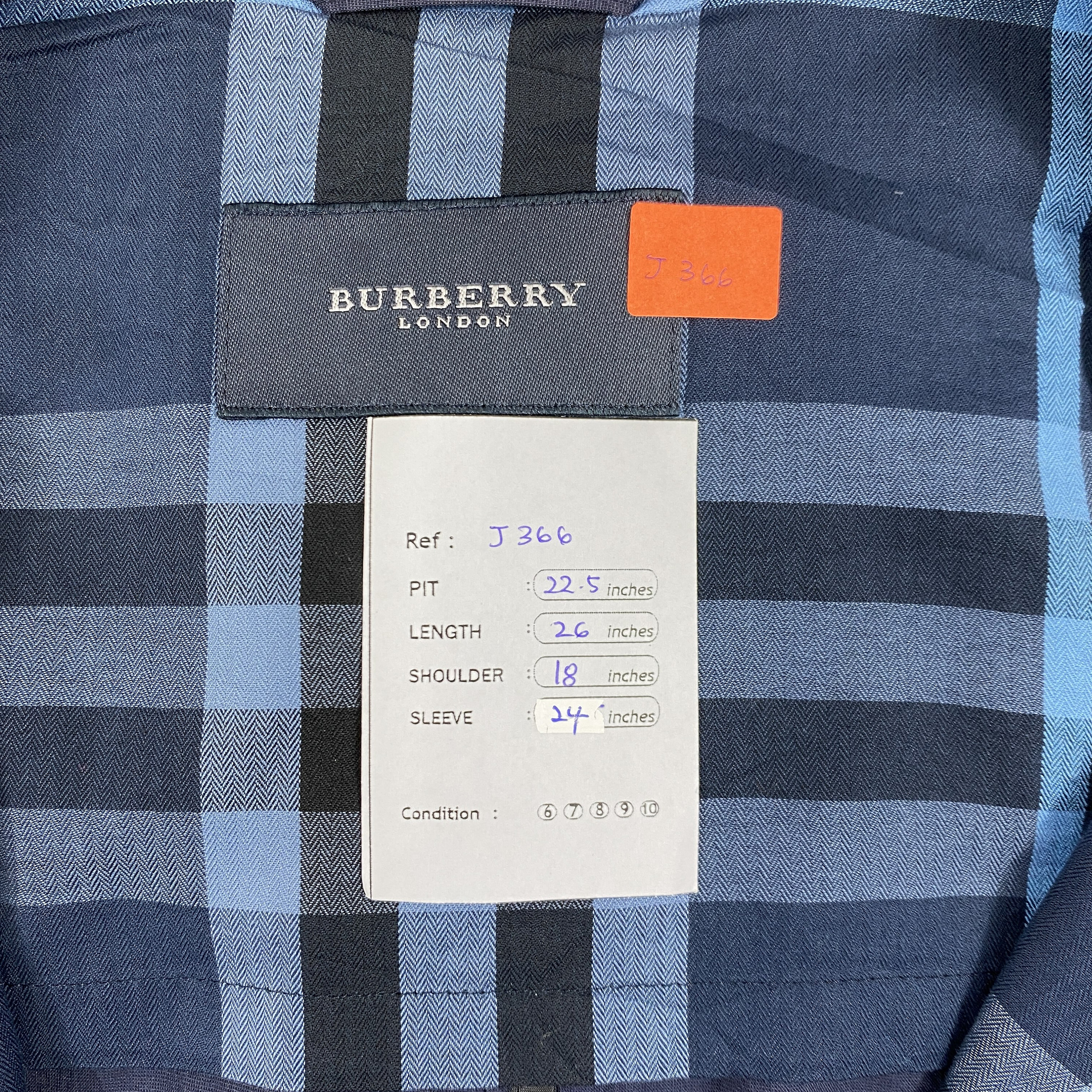 Vintage Burberry London Navy Blue Lightweight Jacket Mens Size M