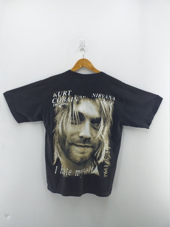 Vintage Kurt Cobain Tshirt L Size / Nirvana Band Tees I Hate