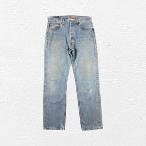 32x30 Faded Blue Vintage Levi&#39;s 501 Jeans Denim-JN3951 Denim Red Tab Faded Denim Grunge Style Vintage Denim Unisex Jeans